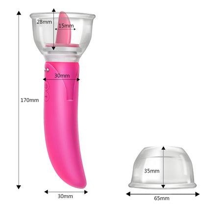 Tongue Licking Pump Clitoris G-spot Vibrator Dildo Vibrator-EROSREALM