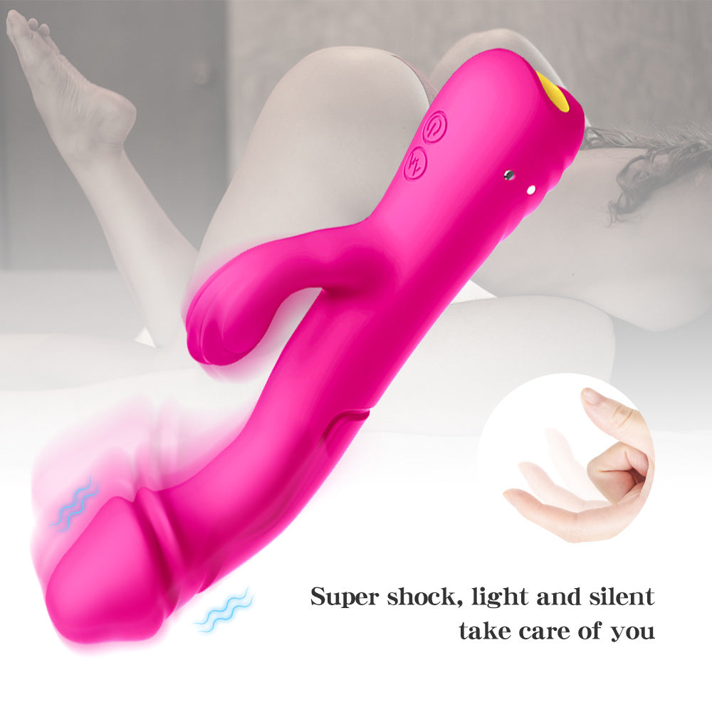 Double Head Rabbit Vibrator Dildos G-spots Clitoris Stimulator-EROSREALM