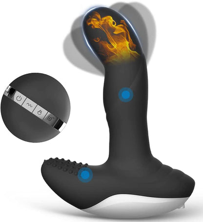 Wiggle-Motion Dual Motors Vibrating Anal Vibrator for Men with Remote Control Heating Anal Vibrators Butt Plug Prostate Massager Stimulator-EROSREALM