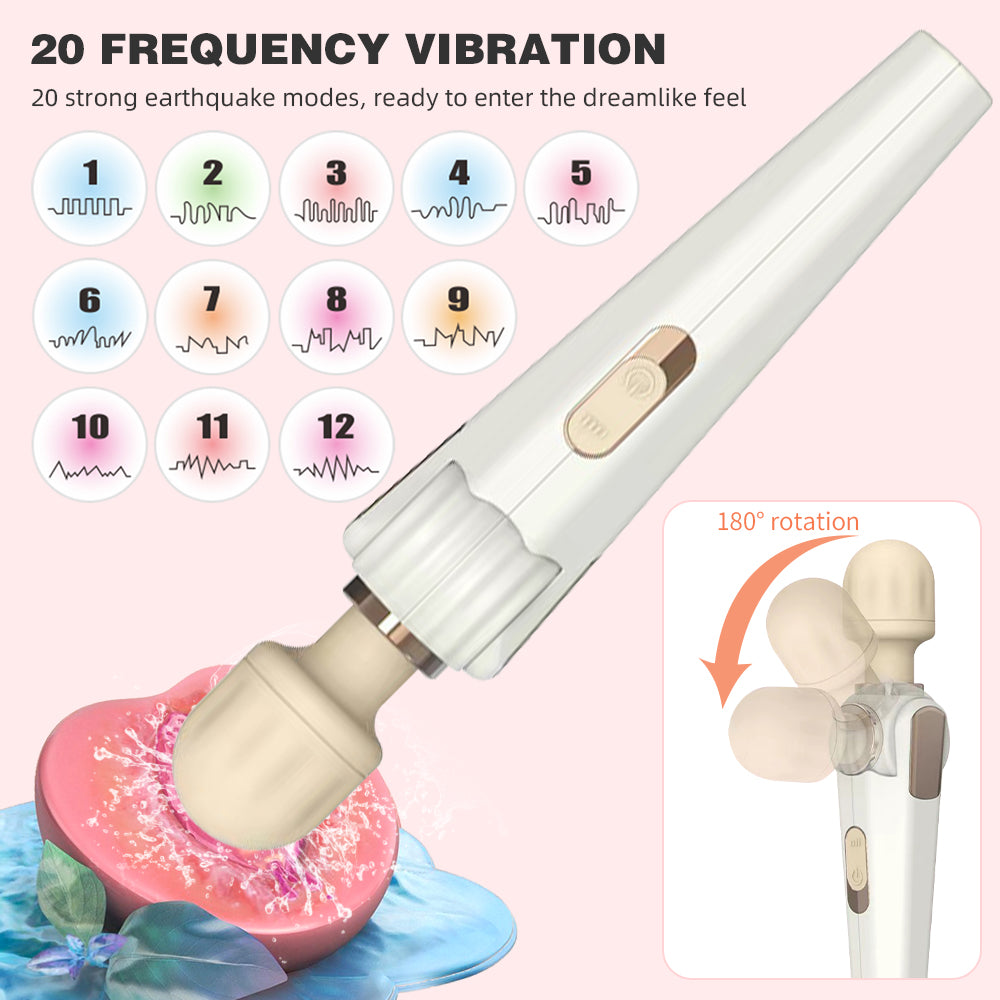 180° Rotation 20-frequency Wand Vibrator-EROSREALM