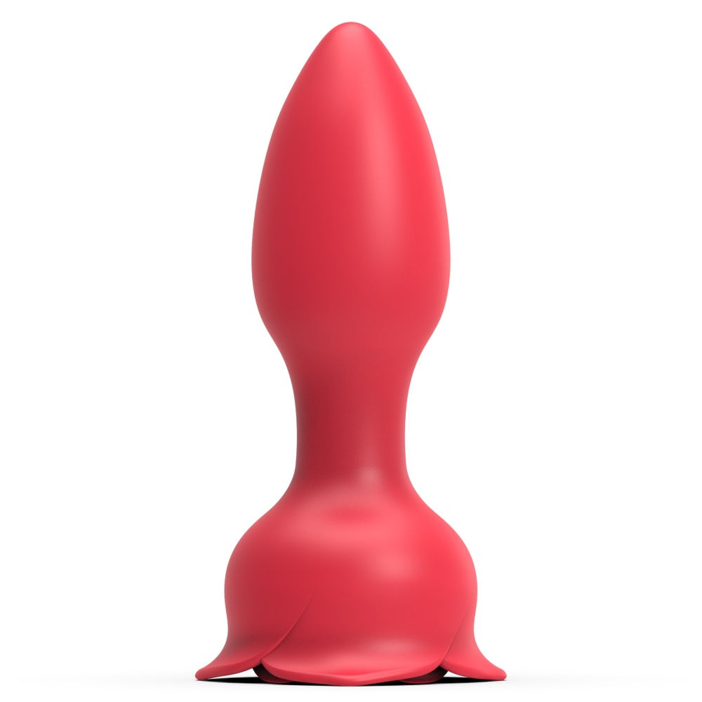 App / Wireless Remote Vibrating Rose Anal Vibrator-EROSREALM