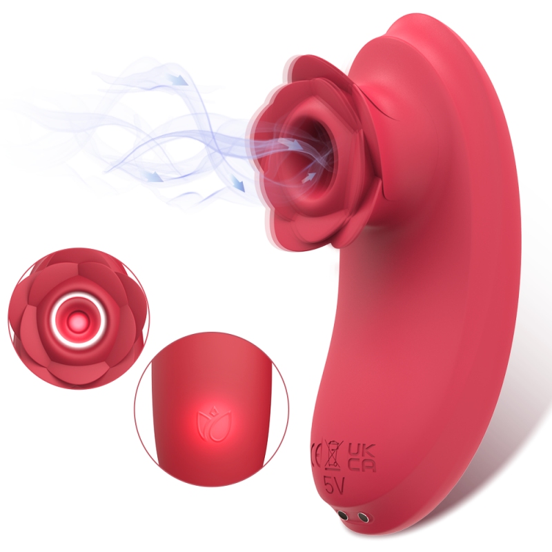 Rose Clitoral Moisture Blow Vibrator-EROSREALM