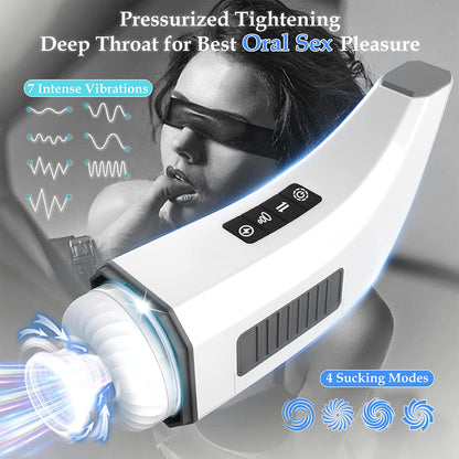 Hgod 007 Third Generation Retractable Heating Sucking Vibrating Male Masturbator-EROSREALM