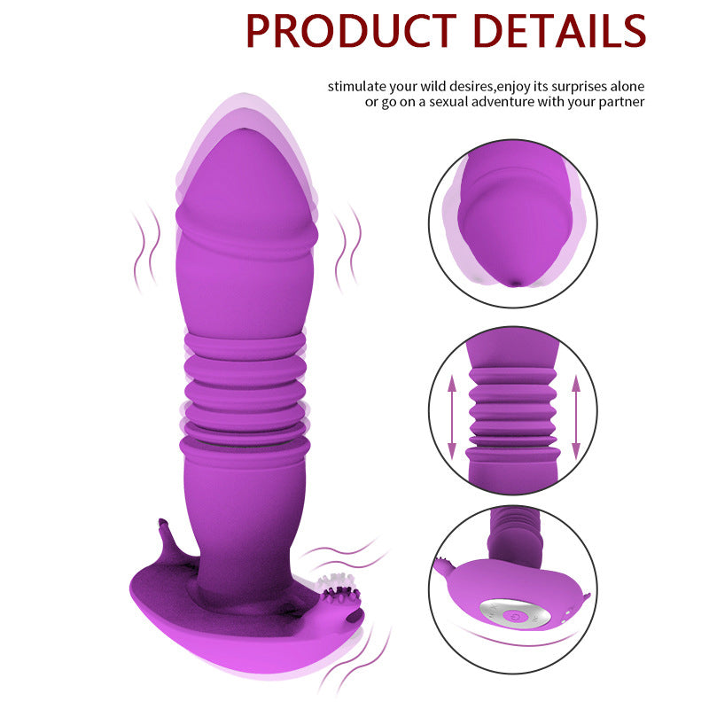 Telescopic G-spot Vibrator With Remote Control Anal Vibrator Prostate Massager-EROSREALM