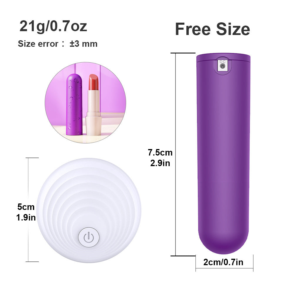 10 Speeds Remote Control Mini Lipstick Bullet Vibrator-EROSREALM