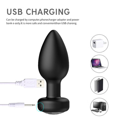 Wireless Remote Control Anal Plug Prostate Orgasm Massager Adult Sex Toy-EROSREALM