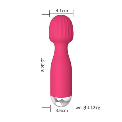 Mini Mushroom-head Wand Vibrator-EROSREALM