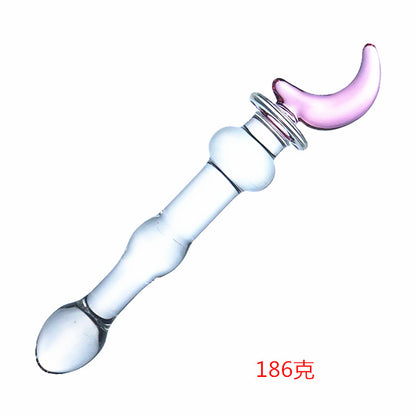 Glass Anal Butt Plug Dildo G-spot Vibrator-EROSREALM