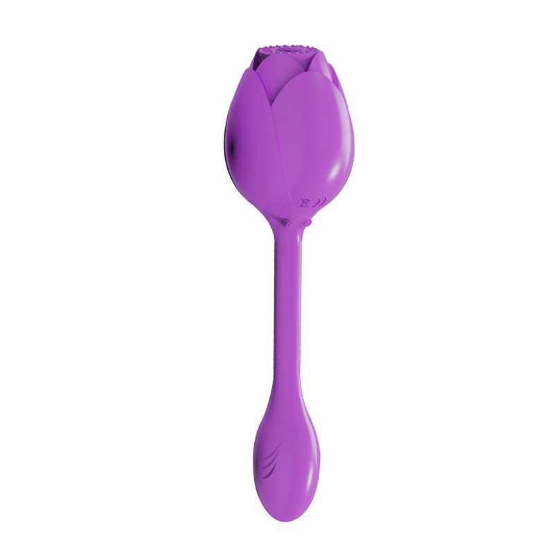 2-in-1 Sucking Rose Toy with Vibrating Rose Bud-EROSREALM