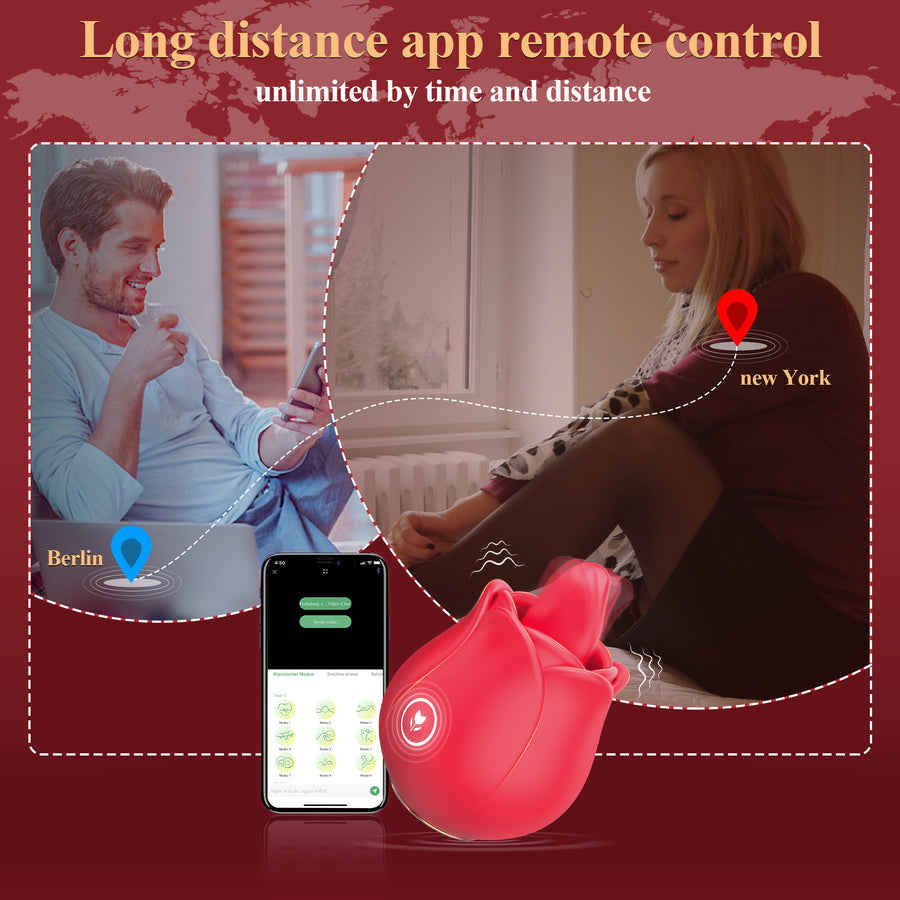 App Remote Control New Upgrade Mini Rose Tongue Licking Toy-EROSREALM