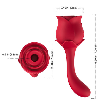 Usk-e05 2-in-1 Rose Sucking Vibrator-EROSREALM