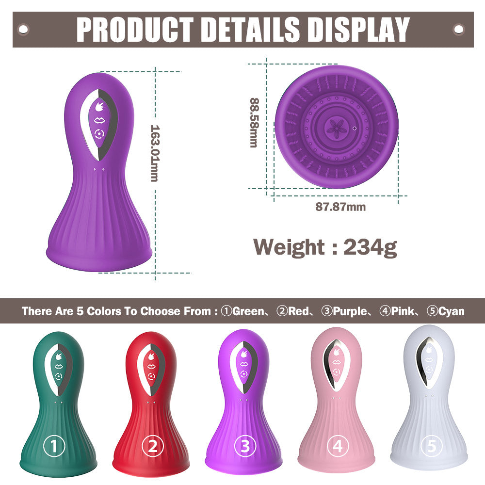 Milu X - Rotating Sucking Breast Aspirator Nipple Massager-EROSREALM