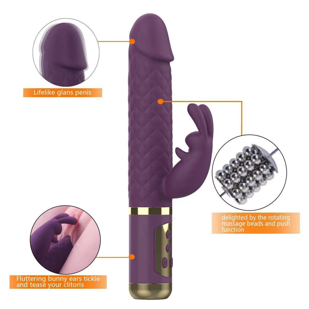 Rabbit Vibrator G Spot Vagina Clitoris Stimulator Dildo Massager Vibrator-EROSREALM