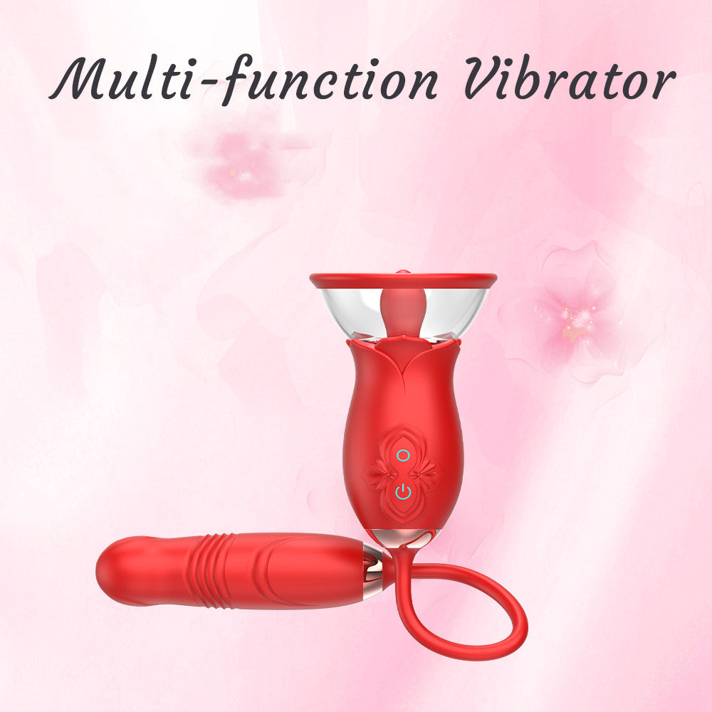 Rose Tongue Extender Vibrating Body Pump-EROSREALM