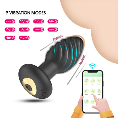 App / Wireless Remote Control Thread Design Anal Vibrator-EROSREALM