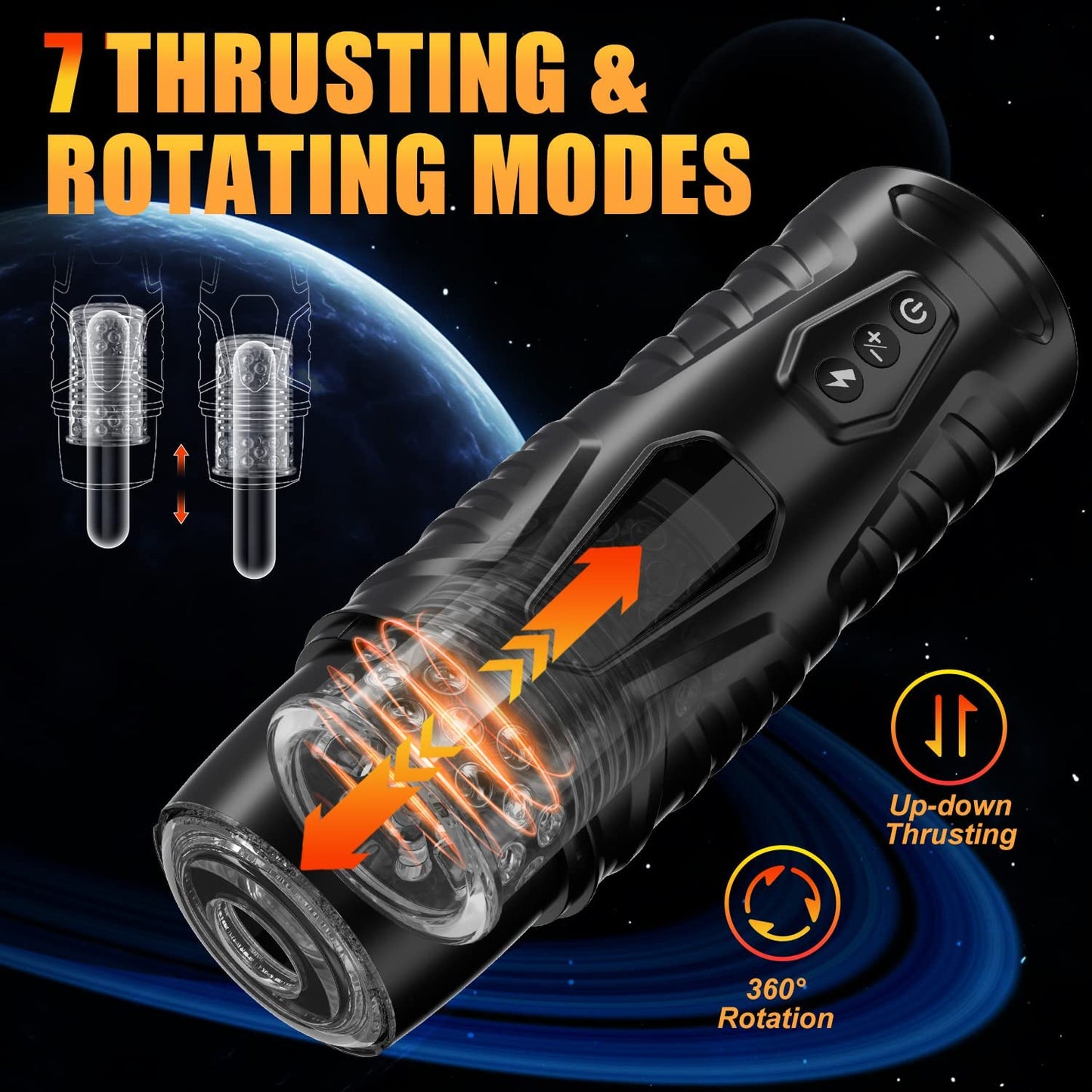 Automatic Intelligent Sucking Rotating Male Masturbation Cup Pocket Pussy Stroker-EROSREALM