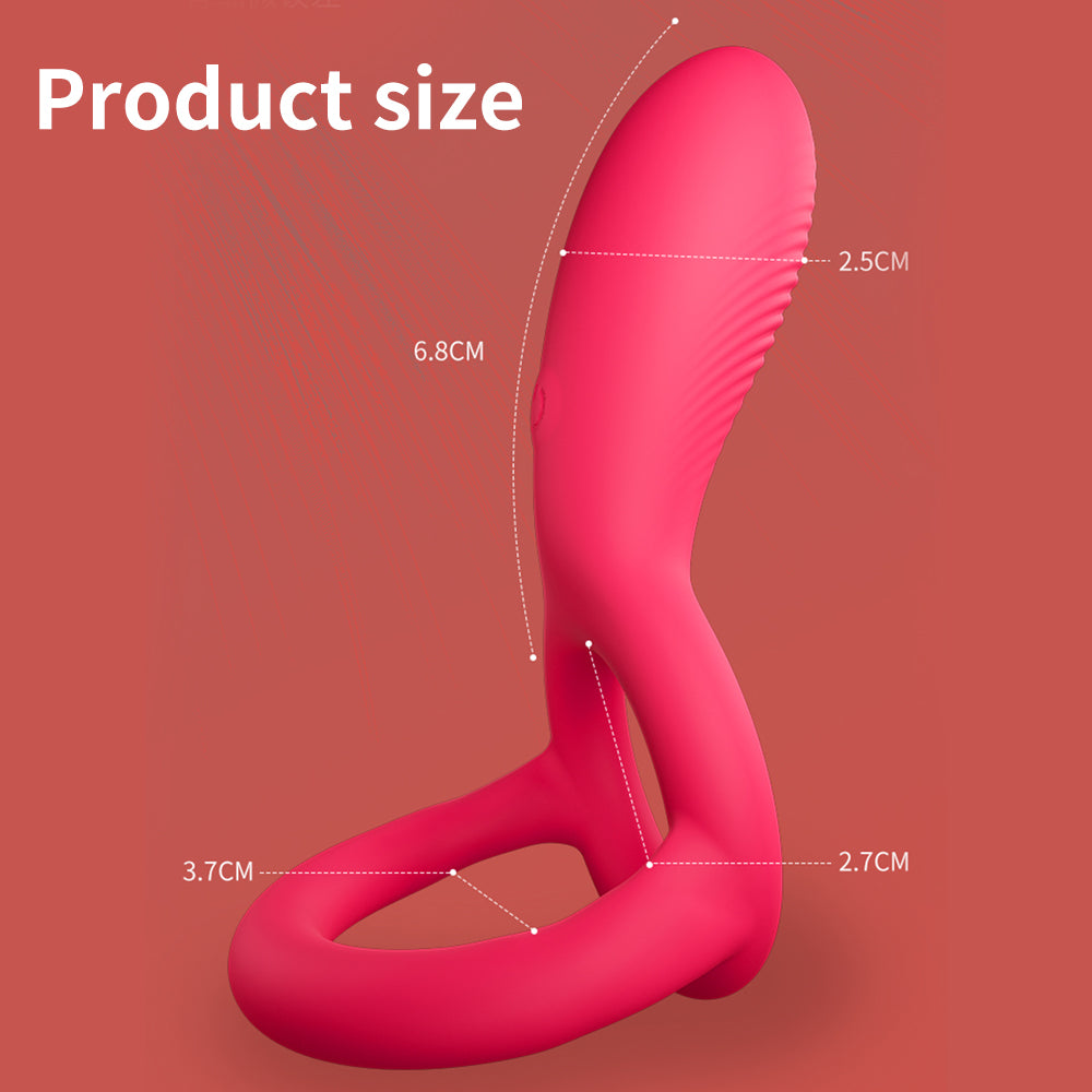 Penis Ring Vibrating Clitoris Stimulator G Spot Vibrator Delay Cock Ring-EROSREALM