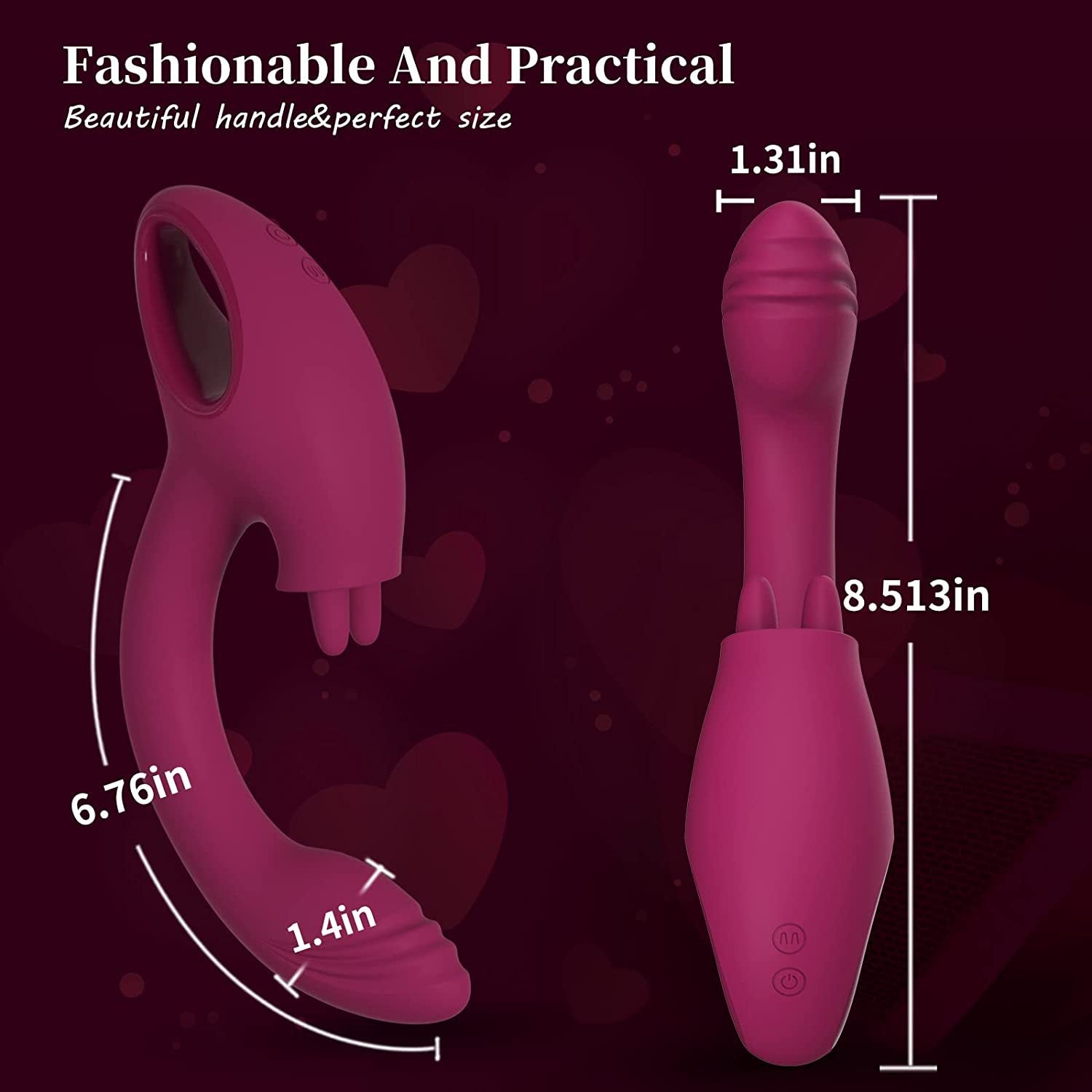 2-in-1 Rotating Tongue Stimulator & G-spot Vibrator-EROSREALM