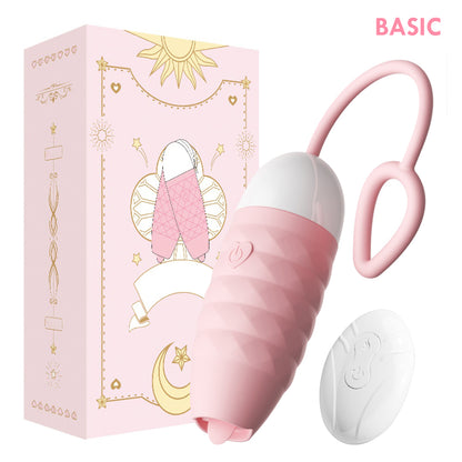 Wireless Remote Control Egg Vibrators G-spot Simulator Tongue Licking Vaginal Ball-EROSREALM