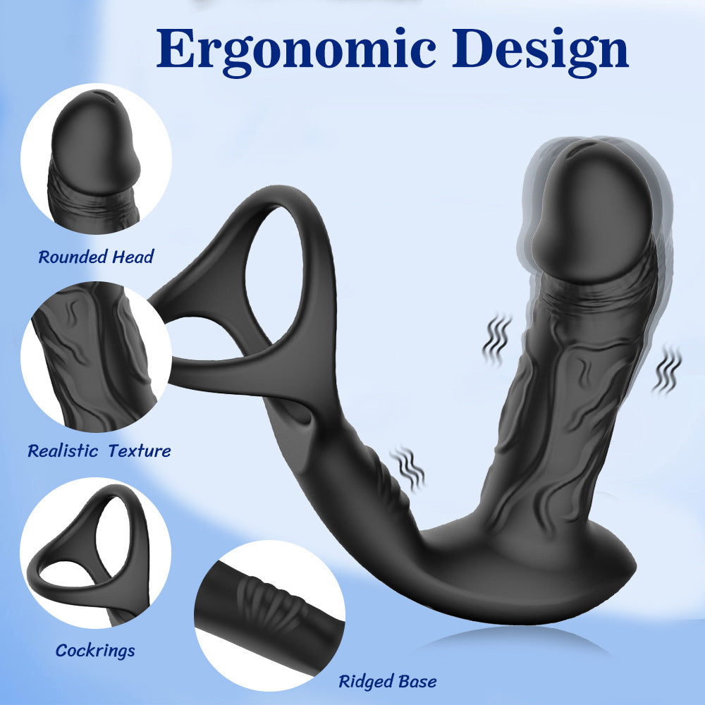 Joseph App / Wireless Remote Control Vubrating Prostate Massager & Cock Rings-EROSREALM