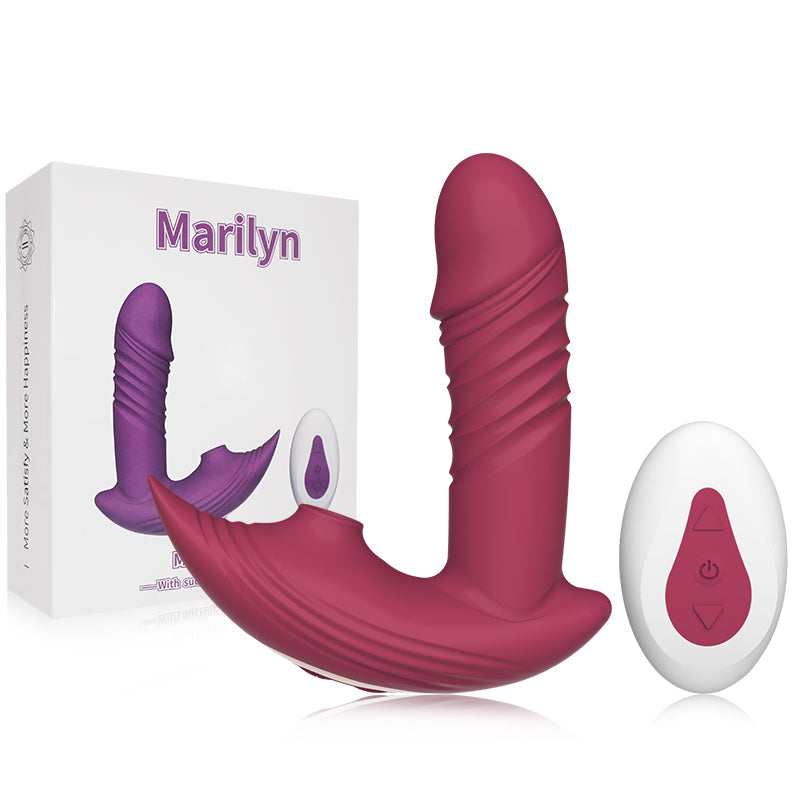 Marilyn 3-in-1 Remote Control Telescopic Dildo Panty Vibrator-EROSREALM