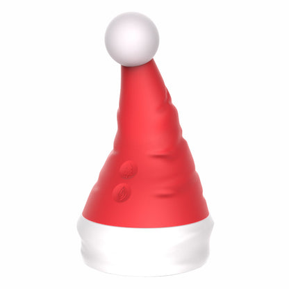 Christmas Hat Shaped Vibrator with Spinning Beads-EROSREALM