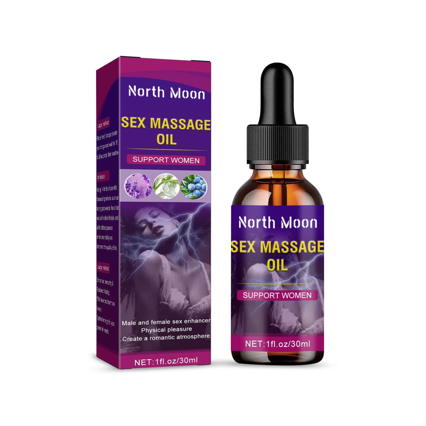 North Moon Female Orgasm Enhancing Essential Oil Sex Massage Oil-EROSREALM