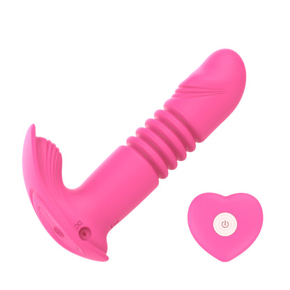 Remote Control Telescopic Dildo Vibrator Clit Massager G-spot Vaginal Stimulator-EROSREALM