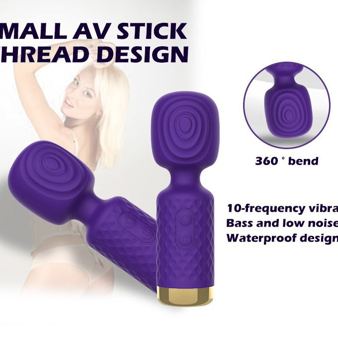 Mini Av Stick Strong Vibration Massage Wand Vibrator-EROSREALM