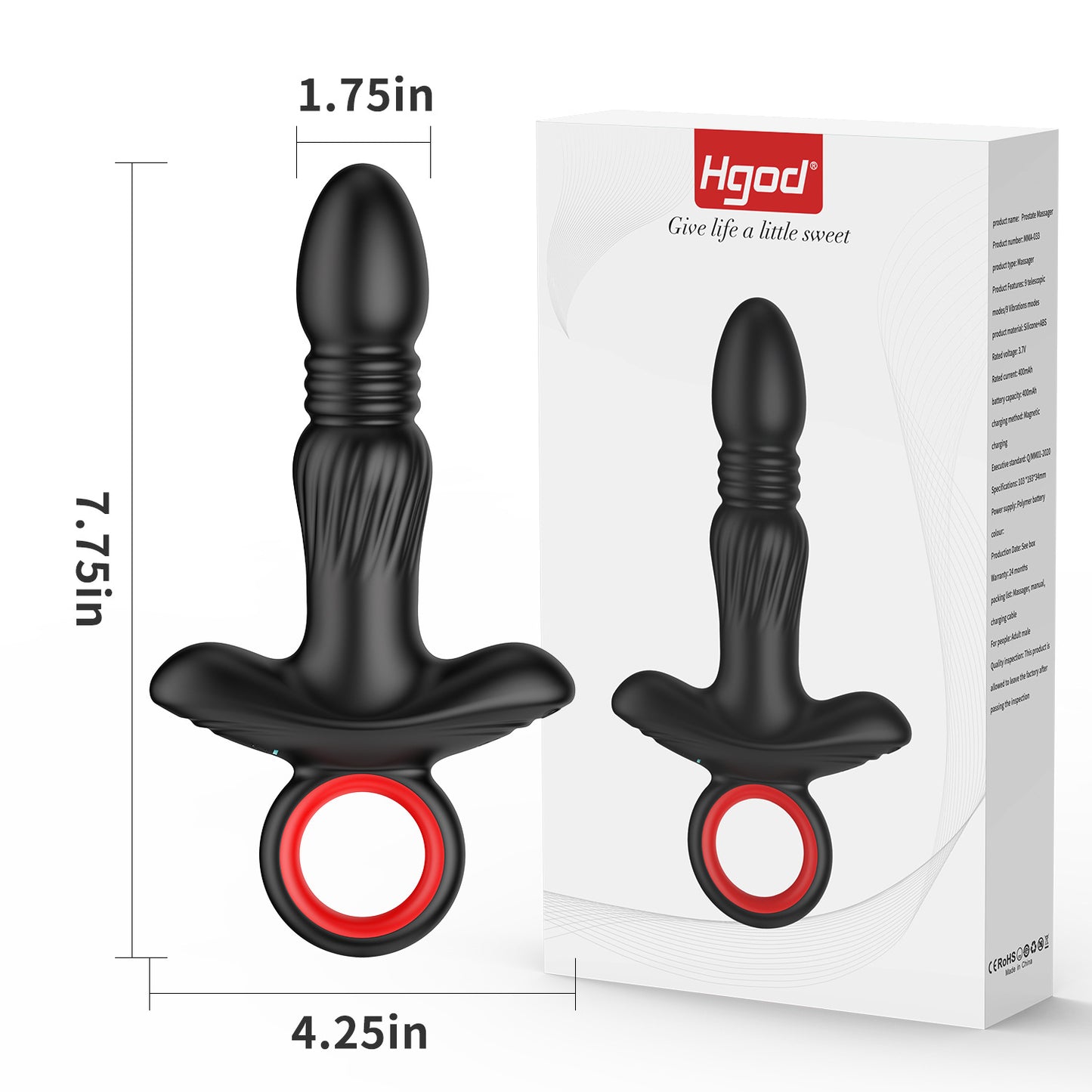 Paul Wireless & App Remote Control Thrusting Vibration Prostate Massager-EROSREALM