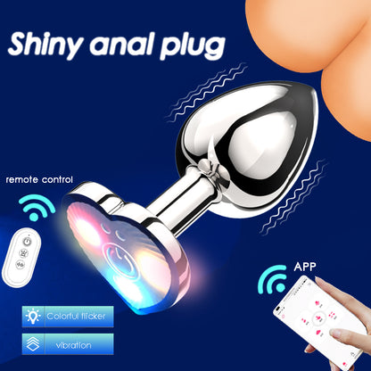 App & Wireless Remote 10 Frequncy Strong Shock Shiny Anal Vibrator-EROSREALM