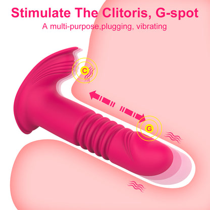 Remote Control Telescopic Dildo Vibrator Clit Massager G-spot Vaginal Stimulator-EROSREALM