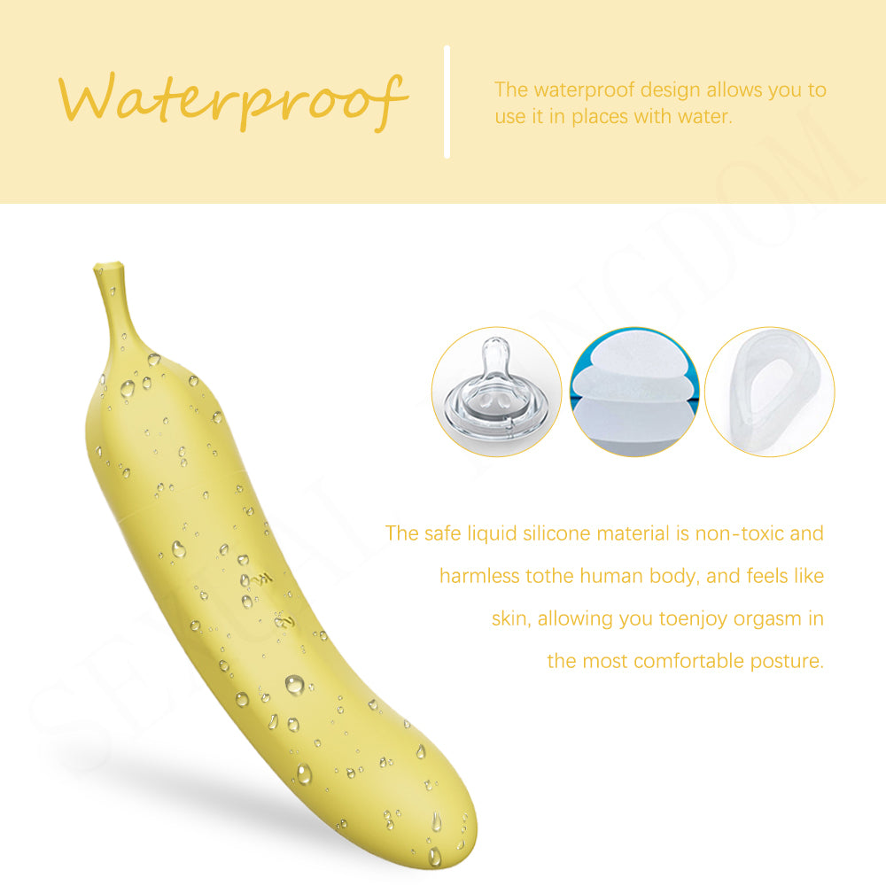 Cute Banana Vibrator Sucking G-spot Clitoris Stimulator-EROSREALM