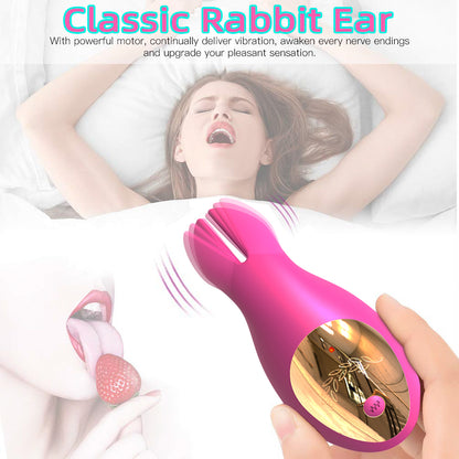 Rabbit Clit Stimulation Vibrator Orgasm Masturbation Vibrator-EROSREALM