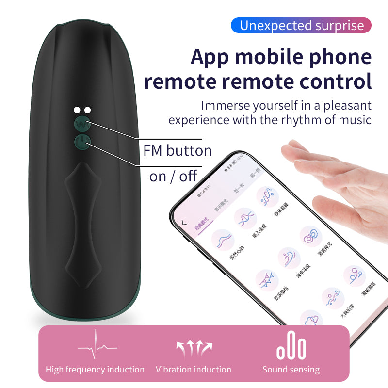 App Remote Control Vibrating Penis Trainer-EROSREALM