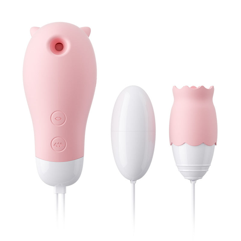 3 In 1 Sucking Tongue Licking Vibrator Invisible Egg-EROSREALM