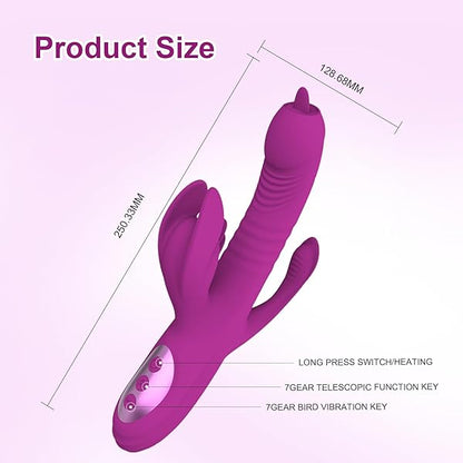 4 in 1 G Spot Vibrator Heating Clitoral Stimulator Adult Sex Toys-EROSREALM