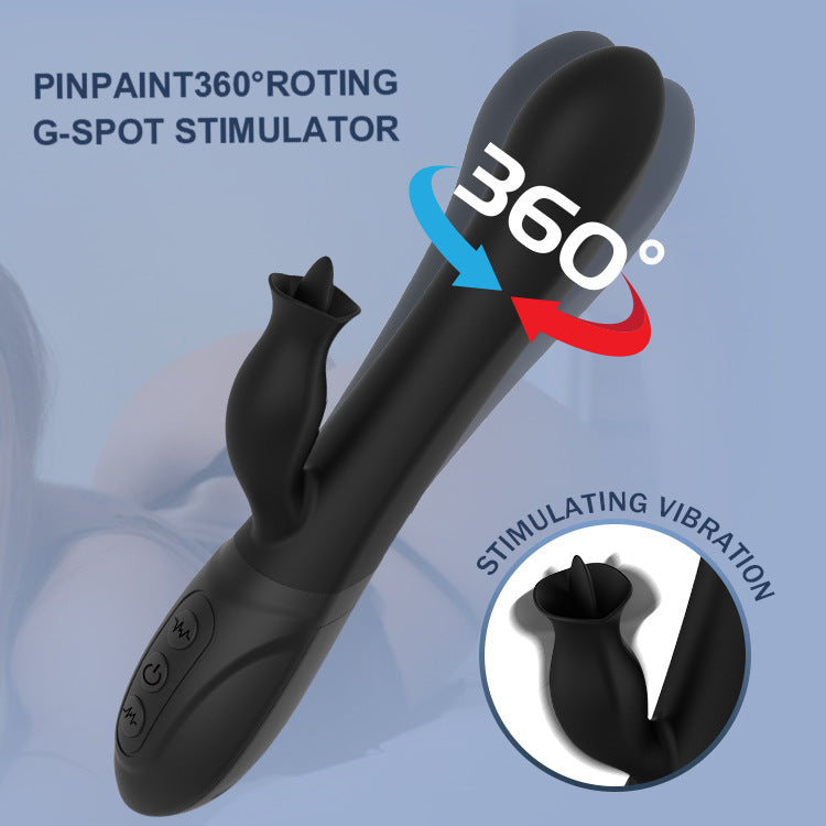 Swinging Rotation Vibration Silicone Rabbit G-spot Vibrator-EROSREALM