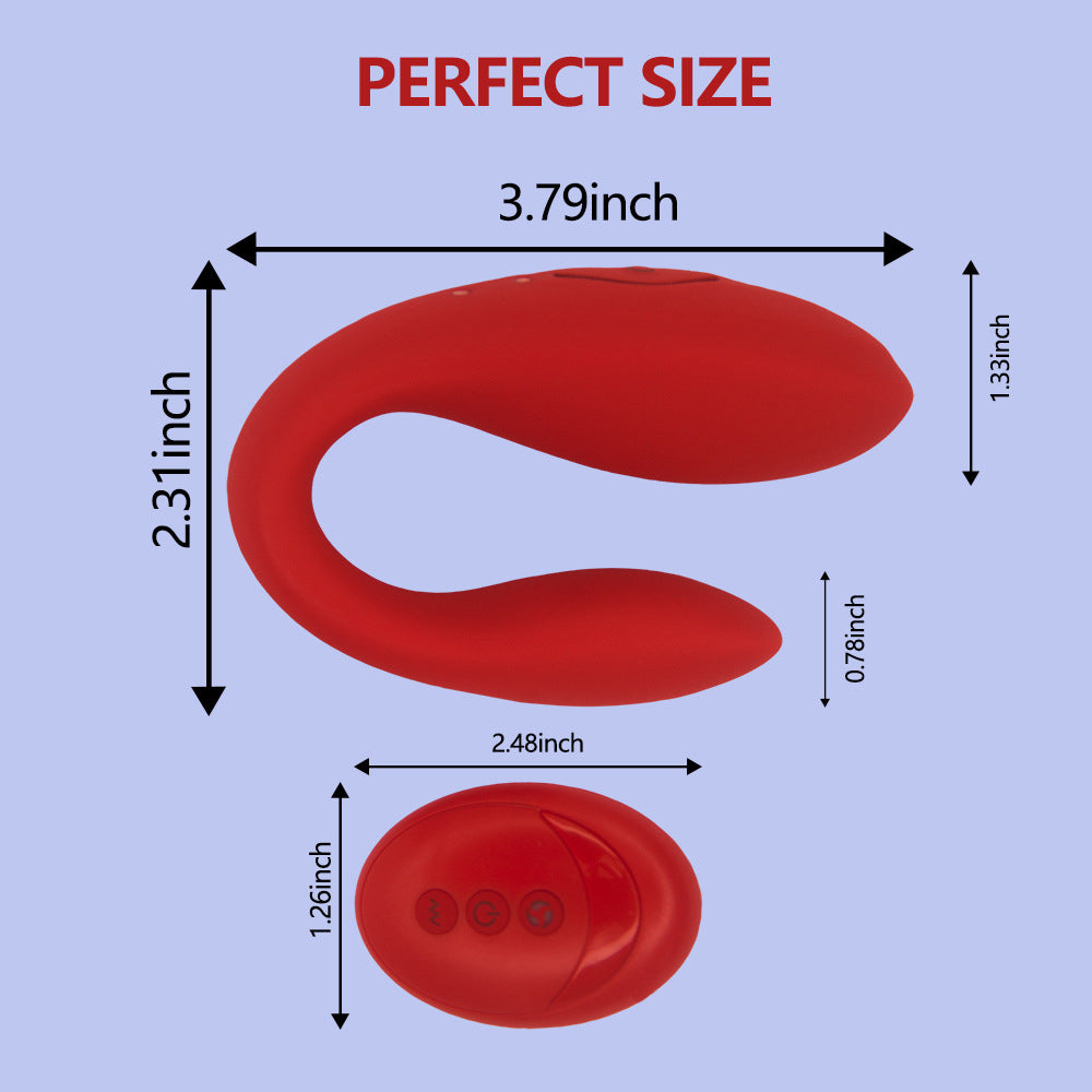 Remote Control Silicone G Spot Vibrator Couple Fun Waterproof Silent Sexual Flirting Toy-EROSREALM