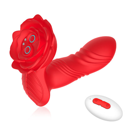 Aurora App & Wireless Remote Control Rose Vibrator-EROSREALM