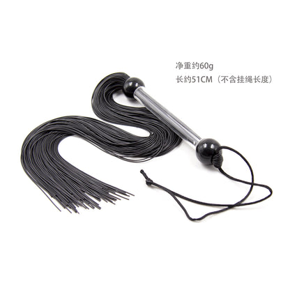 Silicone Spanking Tassel Whip With Handle-EROSREALM