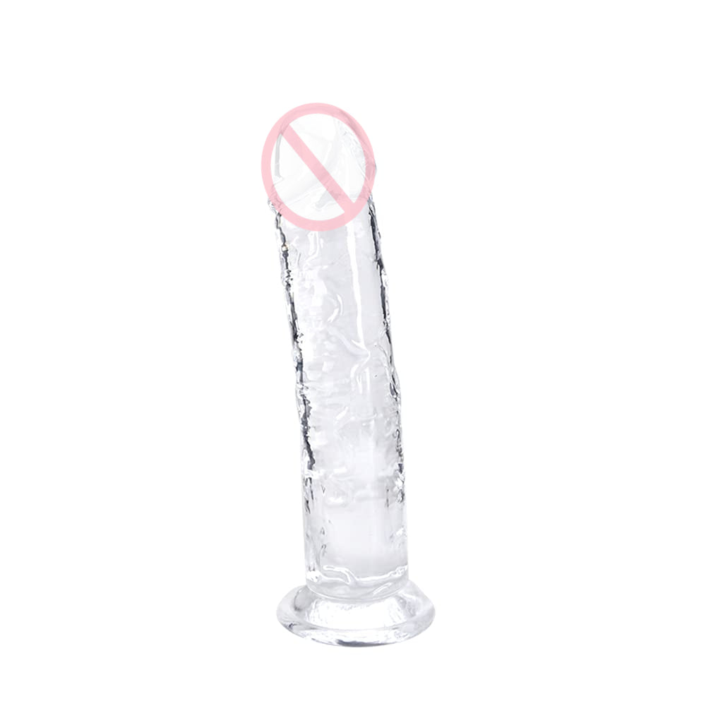 7 Inch Realistic Transparent Dildo Without Testicles-EROSREALM