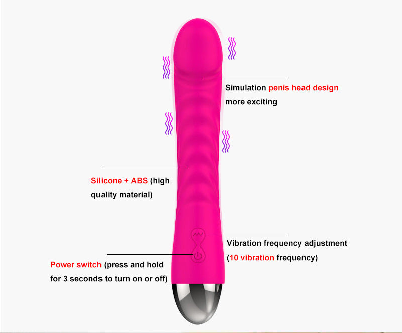 Handheld Dildo Vibrator Realistic Vibrating Dildo-EROSREALM