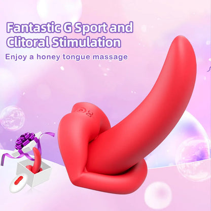 Rose Tongue Licking Vibrator Clitoral Stimulator With Remote Control-EROSREALM