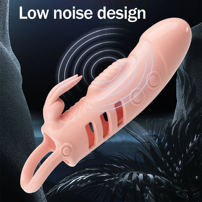 Male Penis Vibrating Ring Sleeve For Penis Dick Delay Ejaculation-EROSREALM