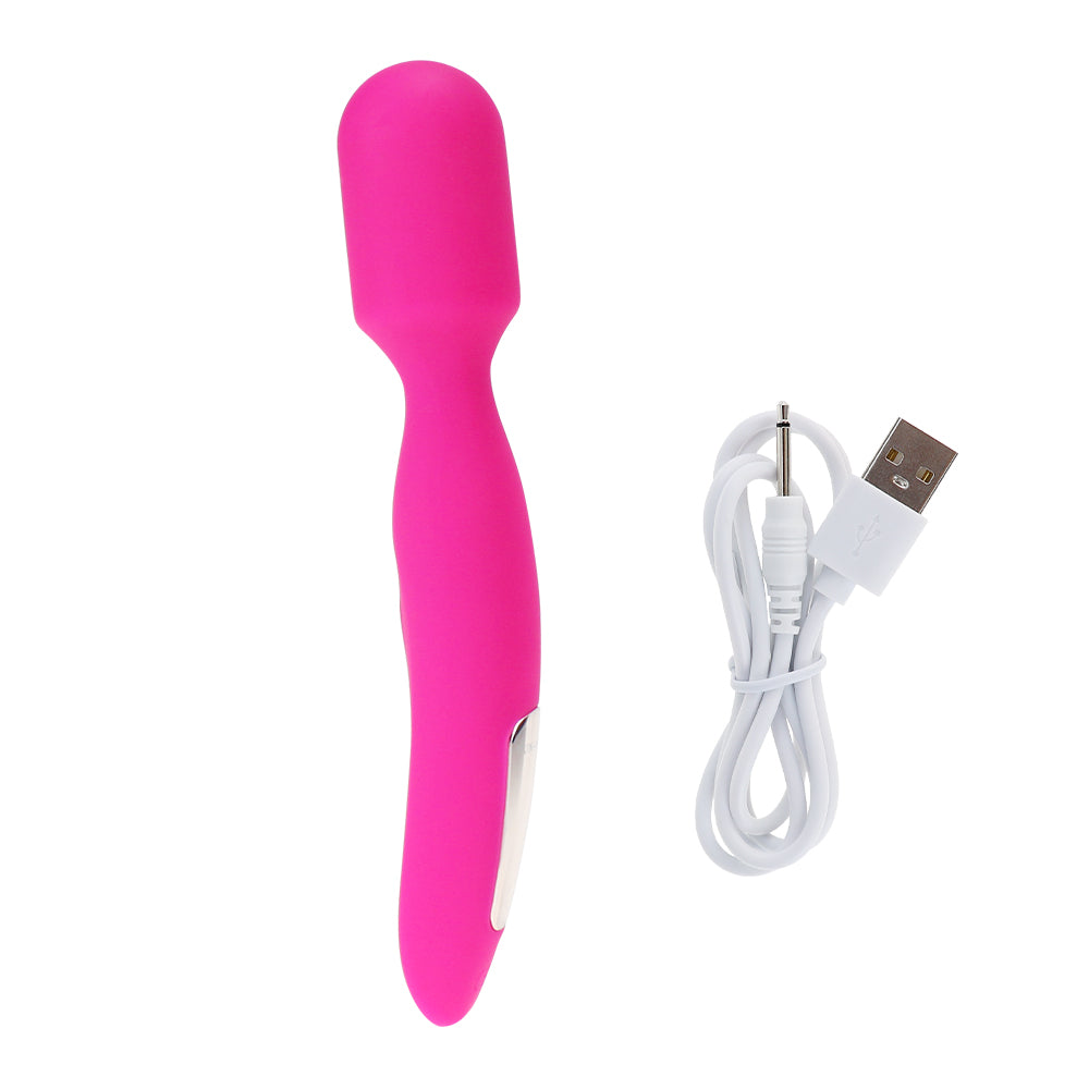 8 Frequency Strong Shock Silicone Wand Vibrator-EROSREALM