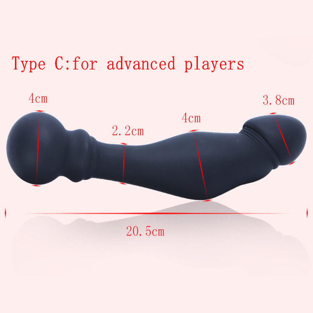 Prostate Massage Stimulation Silicone Anal Plug-EROSREALM