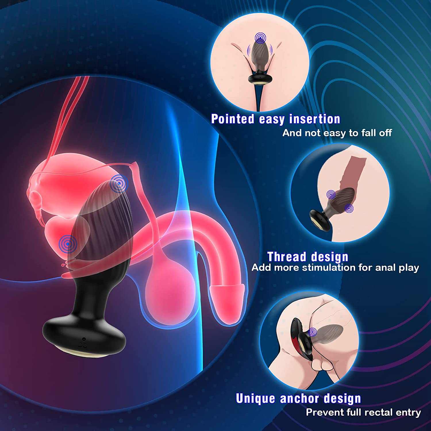 Noah - Wireless Remote Control Rotating & Vibrating Male Prostate Massager-EROSREALM