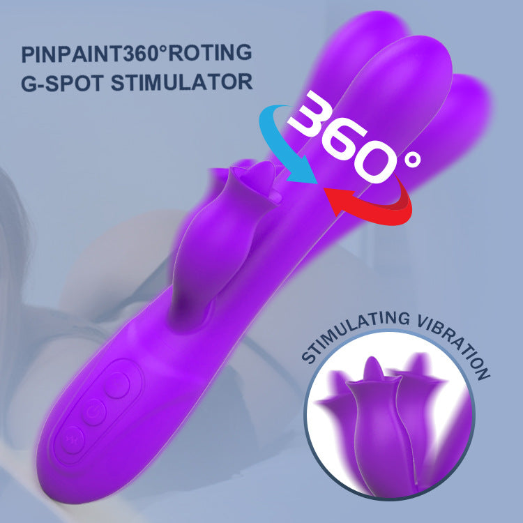 Swinging Rotation Vibration Silicone Rabbit G-spot Vibrator-EROSREALM