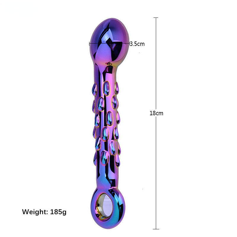 Colorful Crystal Glass Anal Dildo-EROSREALM